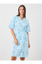 All-Over Floral Print Robe with Tie-Up Detail - 2