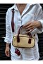 Straw Bag with Bag Accessories Claret Red - 4