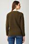 Women's Crew Neck Beaded Wool Sweater A.Green - 4
