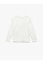 Cotton Long Sleeve Crew Neck Printed T-Shirt - 2
