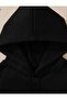 Horror Princess Back Printed Hooded Pocket Cotton Black Sweatshirt - 5