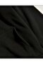 Flower Hoodie Printed Hooded Pocket Black Sweatshirt with Wool Inside - 4