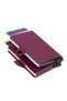 Purple Leather Rfid Aluminum Double Mechanism Card Holder and Wallet New027 - 4