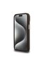 iPhone 15 Compatible Case Licensed Triangle Logo 4g Patterned Camera Stand Cover Brown - 5