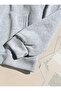 Artric Monkeys Printed Hooded Pocket Wool Inside Gray Sweatshirt - 5