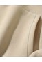 Photography Printed Hooded Pocket Cotton Beige Sweatshirt - 3