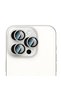 iPhone 16 Pro Max Compatible Alloy Two-Color Series Lens Protector Silver - 2