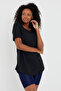 Black 2 Pack Regular/Normal Cut Dirty Collar Short Sleeve Women's T-Shirt - 5