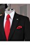 Regular Fit Jacket Pants Suit Black T14394 - 5