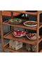 FFD 3 Tier Bamboo Kitchen Trolley, 3 And 4 Tier Kitchen Storage Rack Serving Trolley Island Cart - 3