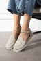 Genuine Suede Ultra Light Belt Detailed Buckle Women's Moccasin – Comfortable and Stylish Casual Shoes - 5