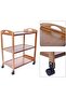 FFD 3 Tier Bamboo Kitchen Trolley, 3 And 4 Tier Kitchen Storage Rack Serving Trolley Island Cart - 4