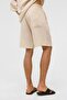 Oversize Striped Linen Shorts White - 4
