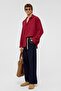 Oversize Long Sleeve Modal Fabric Shirt Burgundy - 3