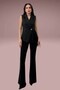 Metal Buttoned Sleeveless Pleated Detailed Women's Blouse 033 - 3
