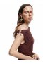 X Melis Ağazat - Sleeveless Slim Fit Draped Accessory Asymmetrical Boat Neck Long Lace Dress - 2