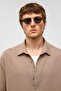 Oversize Short Sleeve Muslin Fabric Shirt Beige - 4