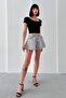 Modal Fabric Oval Neck Half Sleeve Slim Fit Basic Women's Body Crop Blouse - 2