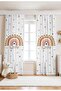 Love Rainbow Patterned Children's Baby Room Background Curtain (Single Wing Pricing)