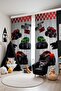 Red Monster Patterned Children's Baby Room Background Curtain (Single Wing Pricing) - 2
