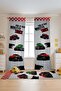 Red Monster Patterned Children's Baby Room Background Curtain (Single Wing Pricing)