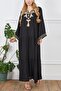 Wide Fit Embroidered Viscose Dress - 3