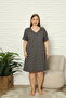 Plus Size Women's Rose Print Short Sleeve Relaxed Fit Dress