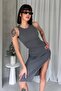 Midi Length Slit Camisole Pencil Dress