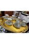 ESTERHOMEDECOR Hand-Painted Porcelain Coffee Cup Set for 6 People - 3