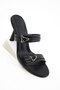 Black Women's Classic Heeled Shoes 20767 - 5