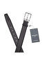 Black Leather Men's Belt Pc-2209Kx7F - 5