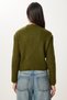 Women's Khaki Cross Detailed Ribbed Knitwear Sweater Dp00269 - 4