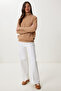 Women's Camel Soft Textured Knitwear Sweater Mx00239 - 5
