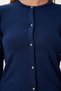 Women's Navy Blue Basic Seasonal Knitwear Cardigan Ub00417 - 5