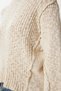 Women's Cream Textured Knitwear Sweater Ub00420 - 6