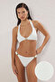 Ekru Aksesuarlı Regular Normal Bel Bikini Altı TBESS25BA00051 - 2