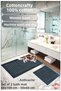 Cotton Woven Bath Mat Set, Bathroom Rug Stripe Set of 2 60X100 - 60X50 Anthracite - 3