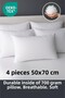 50X70 cm 4 Piece Pillow – 100% Silicone Fiber Filling, 700 Grams, Soft, Breathable, Sweatproof