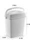 2-Piece Bathroom Set Hanging Toilet Brush with Waste Water Tank Toilet Dustbin 5 Liters - 3