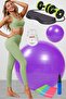 9 Pilates Set Plates Set Pilates Ball Wheeled Sports Equipment 3 Piece Exercise Band Elastic Purple - 4