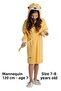 Unisex children's bathrobe cotton yellow hooded lion embroidered - 2