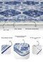 Authentic Motifed Rug on Navy Blue Floor Avangarde Antique Motif 2-Piece Bathroom & Kitchen Mat Set - 4
