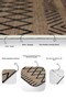 Black - Brown Straw Motif Ethnic Geometric Ethnic Motifs 2-Piece Bath Mat Set on the Floor - 4