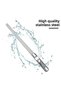 Solingen Oversized Steel Nail File and Solingen Side Mouth Gray Tweezers - Set of 2 Stainless Steel - 4