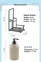 Single Beige Color Acrylic Dishwashing Liquid Soap Dispenser with Metal Stand and Sponge - Cloth Hanger - 5