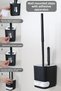 2-Pack Toilet Brush with Adhesive Holder - Wc Toilet Bowl Brush and Multi-Purpose Bathroom Cleaning Brush - 4