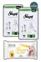 Natural Ultra Sensitive Sanitary Pads Normal 48 Pieces, Sensitive 50 Wet Wipes and Rosie - 2