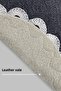 Gülruba Ovakl Anthracite Dowry Lace 2-Piece Bath Mat Set Non-Slip Base Toilet Seat - 3