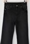 Siyah Yırtmaç Paça Detaylı Yüksek Bel Orta Esnek Flare Smoke İspanyol Paça Jeans TWOAW26JE00022 - 8