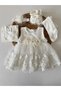 Baby Girl Newborn Wedding Dress Princess Dress 5 Piece Mevlütlük Set Long Sleeve Lace Dress